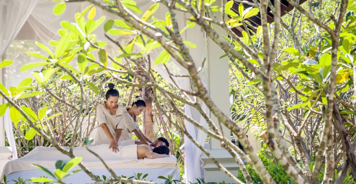 The hotel's luxe spa. The hotel's luxe spa.