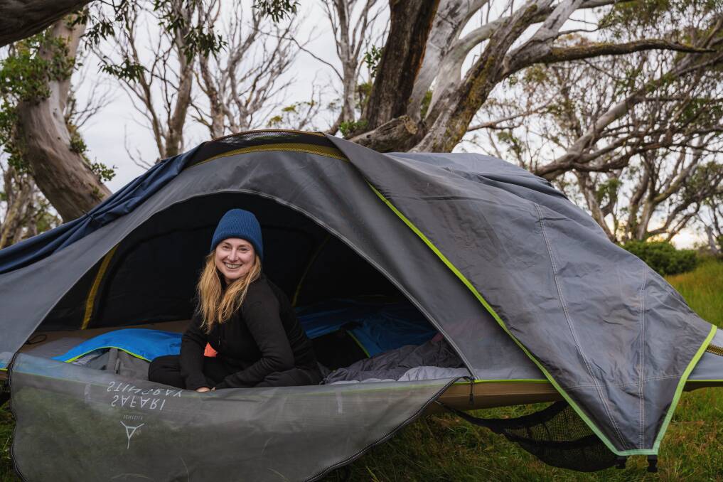 The writer in her tree tent. Picture by James Davidson/Tourism North East The writer in her tree tent. Picture by James Davidson/Tourism North East