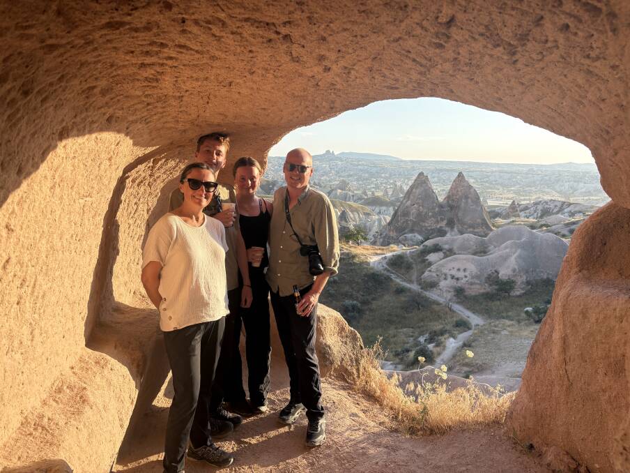The writer and his family in Cappadocia. The writer and his family in Cappadocia.