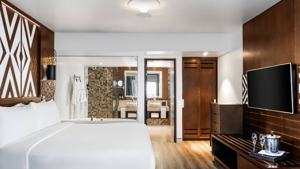 Inside one of the guestrooms. Inside one of the guestrooms.