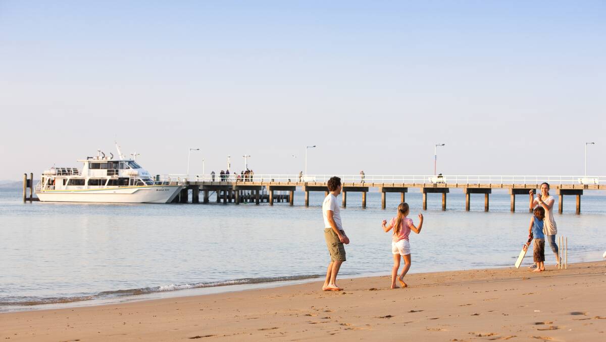 Family fun on the beach.