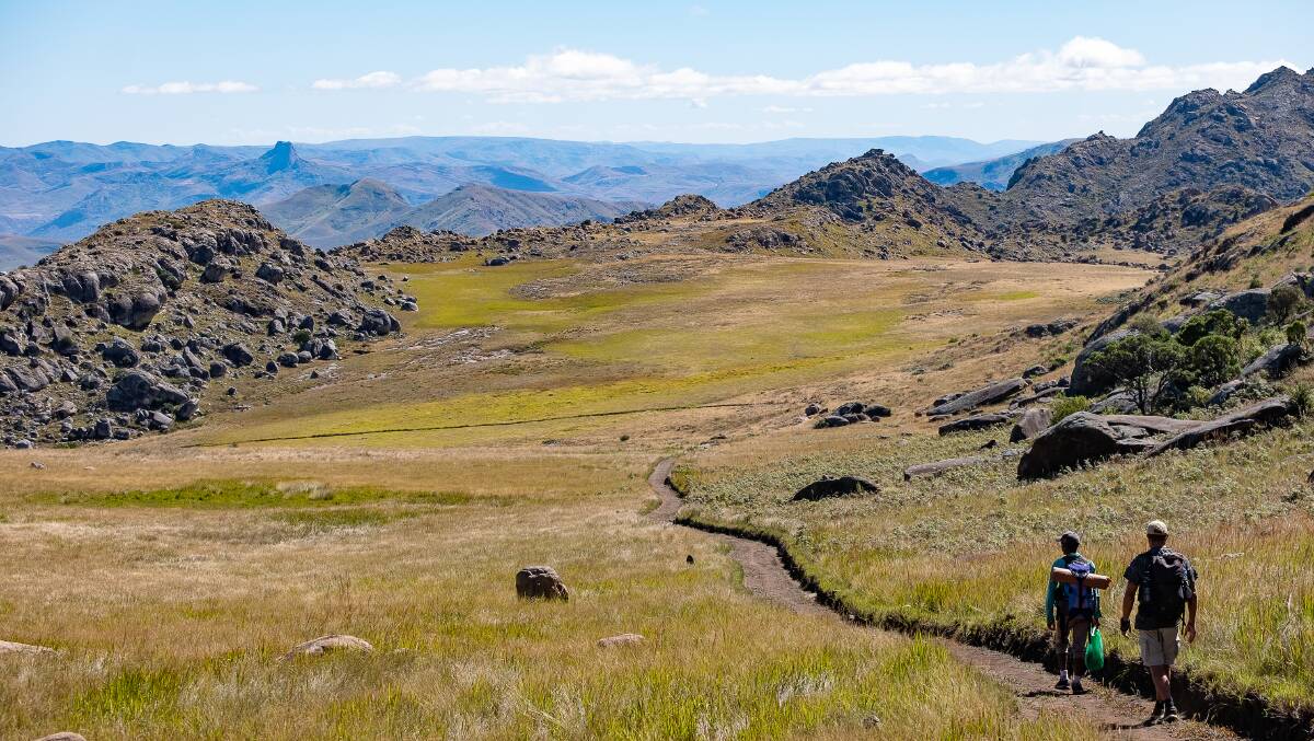 Walking in Andringitra National Park. Picture: Narina Exelby