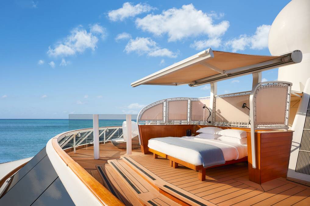 Bali bed on The World. Bali bed on The World.