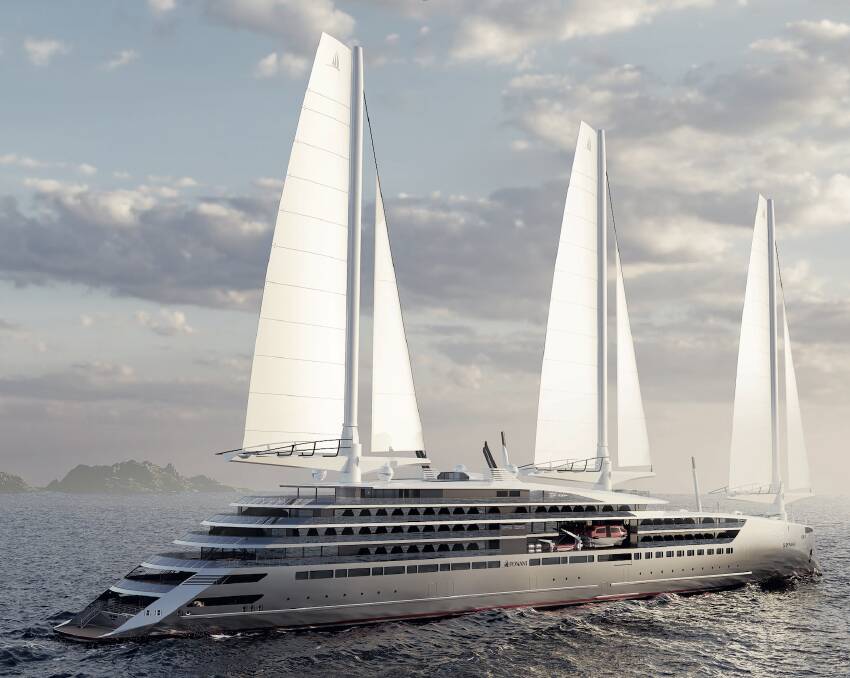 A renders of Ponant's Swap2Zero ship. A renders of Ponant's Swap2Zero ship.