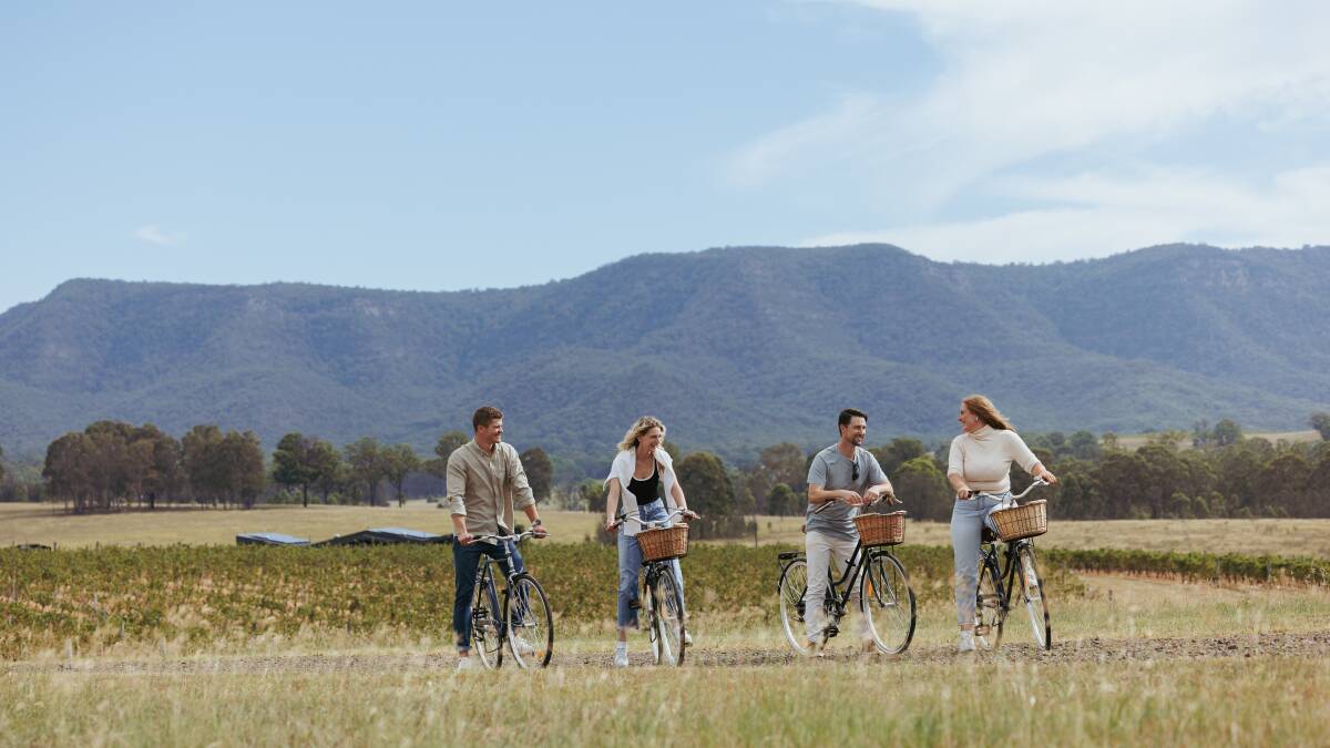 Cycling on the property.