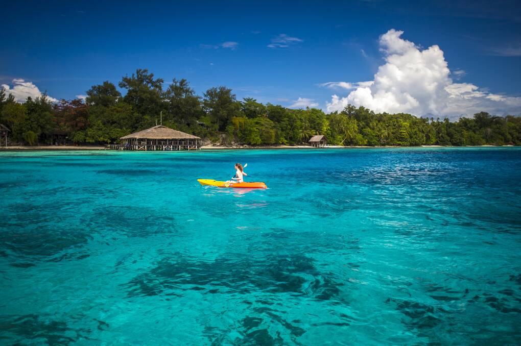 Fatboys Resort sits on a stunning calm lagoon. Picture: Solomons Tourism Fatboys Resort sits on a stunning calm lagoon. Picture: Solomons Tourism
