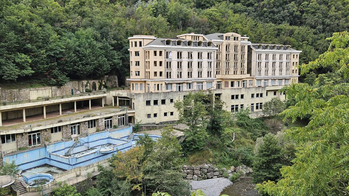 The once-grand Pigna Antiche Terme and Spa. Picture: Natascha Mirosch The once-grand Pigna Antiche Terme and Spa. Picture: Natascha Mirosch