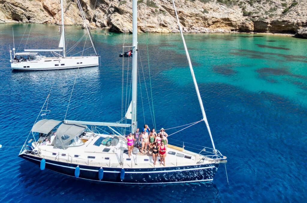 Hannah Logan followers on a sailing trip in Greece.