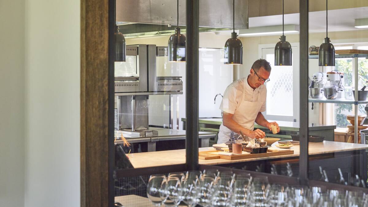 A chef at work at Brae.