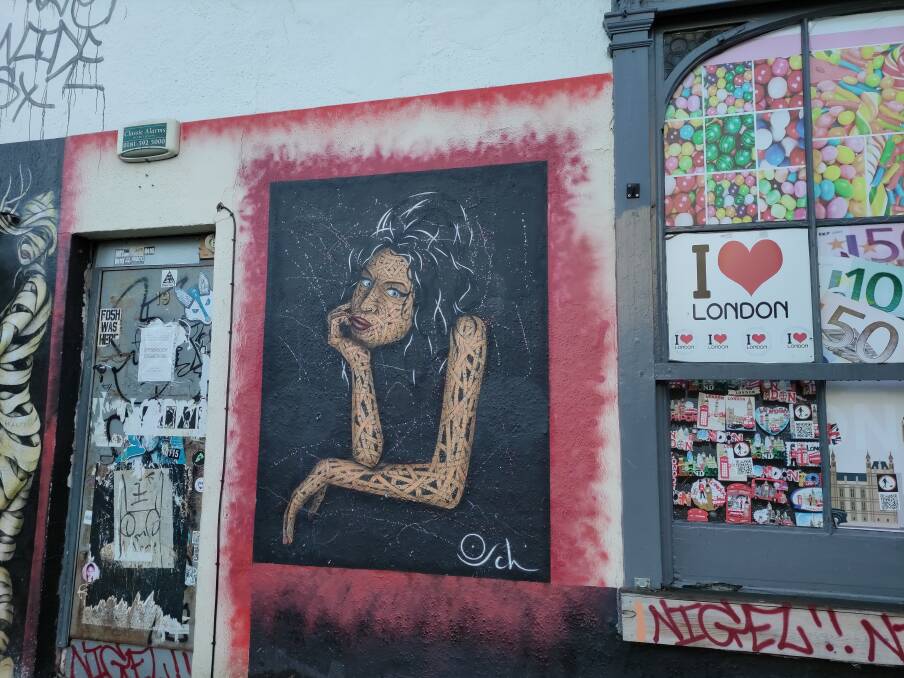 Amy Winehouse mural in Camden.