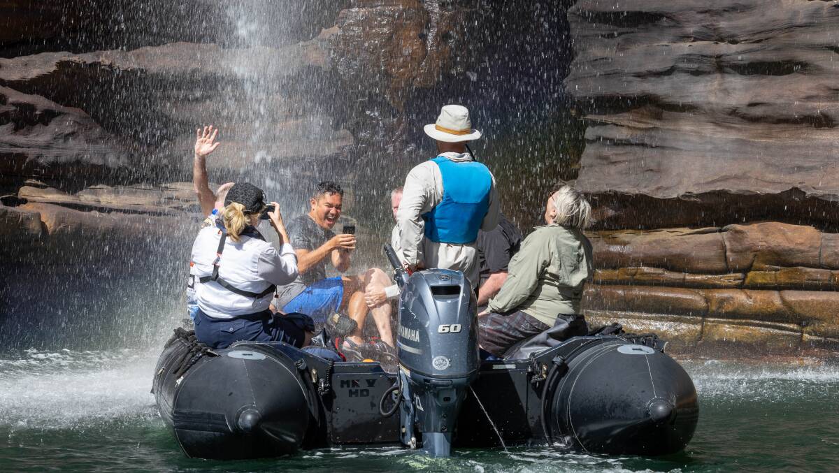 A dunking at King Gerorge Falls. Picture: Tim Faircloth A dunking at King Gerorge Falls. Picture: Tim Faircloth