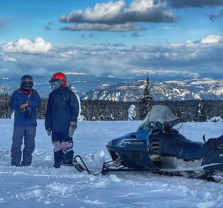 Time to snowmobile. Time to snowmobile.