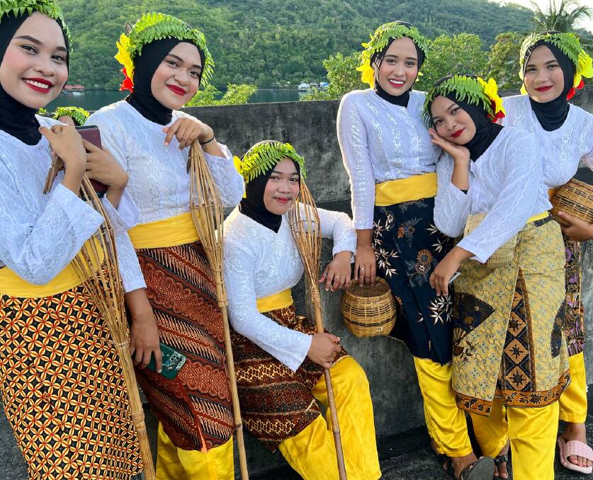 Nutmeg dancers in Banda Neira. Picture: Sue Gough Henly