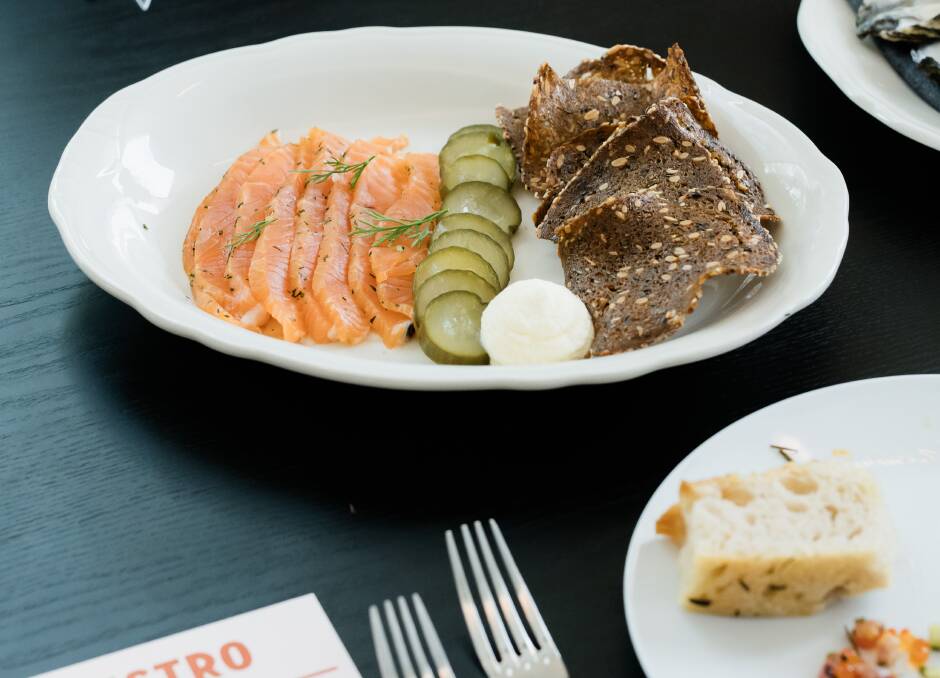 House-smoked salmon with horseradish cream. Picture: Monika Berry