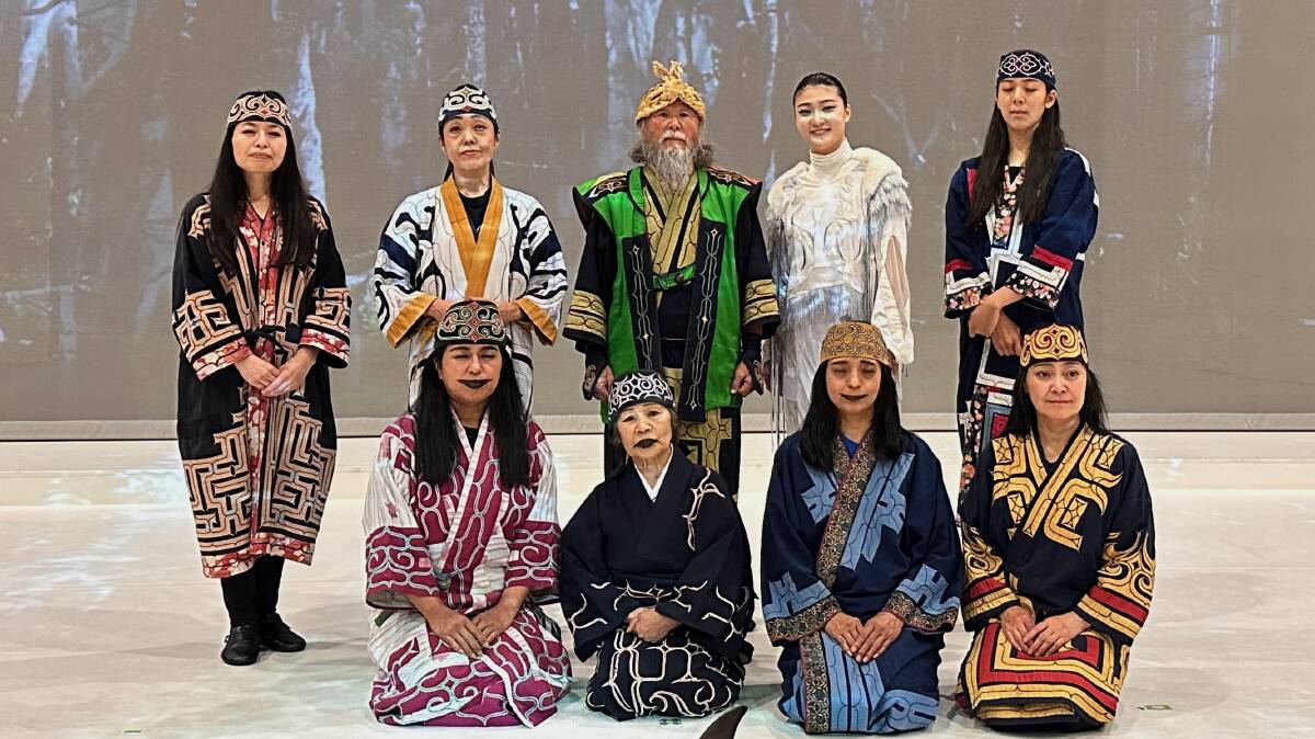 Ainu performers. Ainu performers.