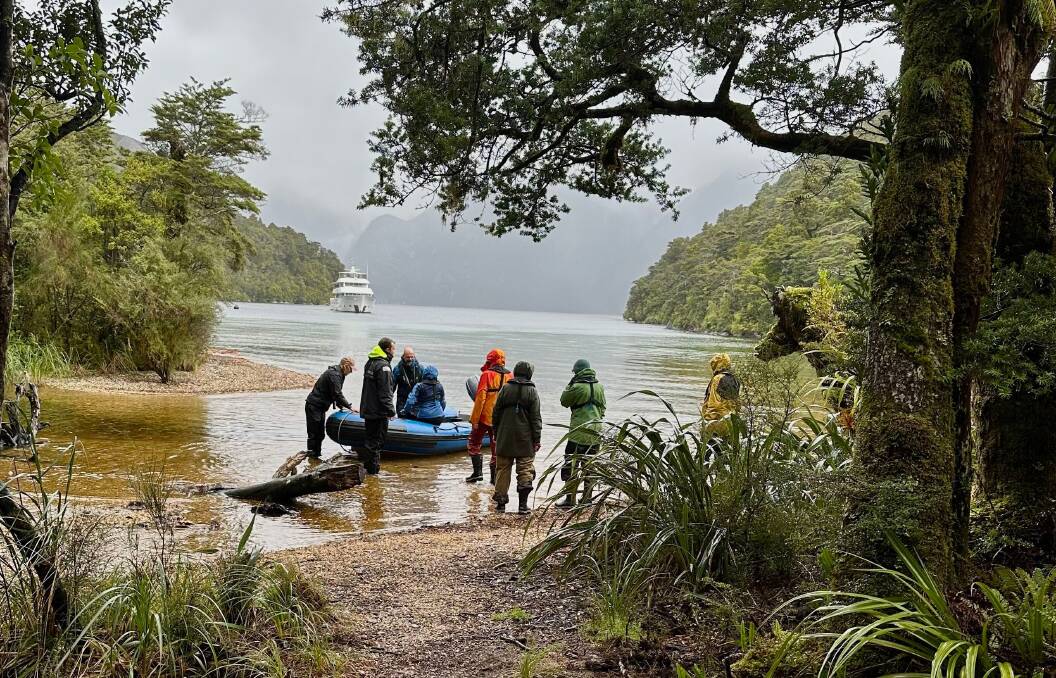 Making land at Deas Cove in Doubtful Sound. Picture: Anabel Dean Making land at Deas Cove in Doubtful Sound. Picture: Anabel Dean