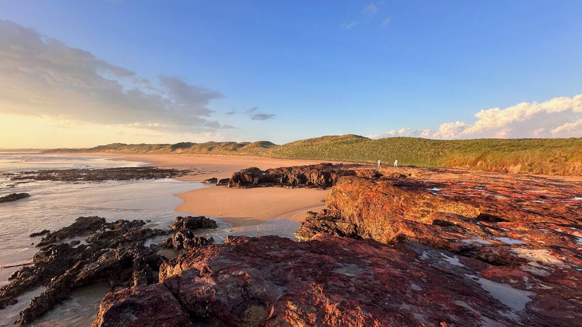 Forrest Caves Beach on sunset.
