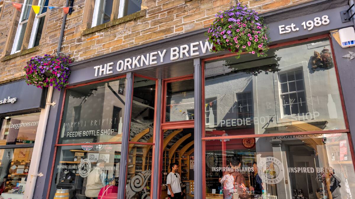 A brew stop in the town of Kirkwall on the island of Orkney in Scotland. A brew stop in the town of Kirkwall on the island of Orkney in Scotland.