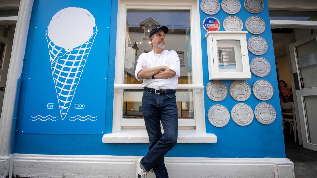 Sean Murphy outside his ice-cream shop. Sean Murphy outside his ice-cream shop.