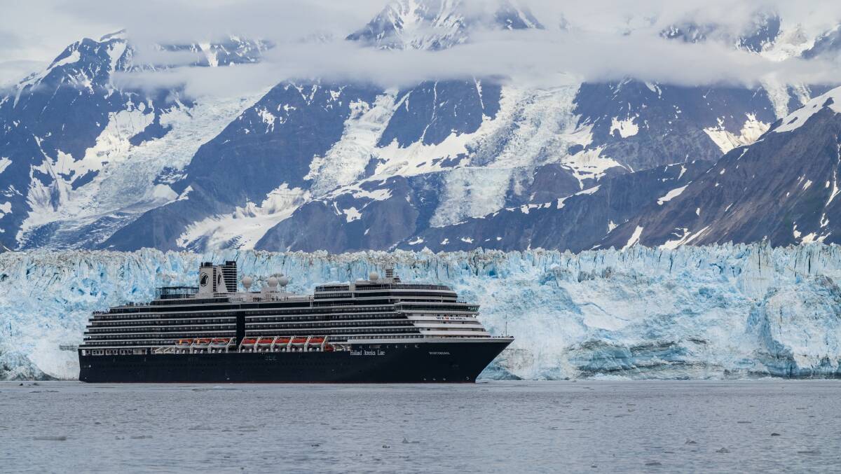 The Westerdam in Alaska. The Westerdam in Alaska.
