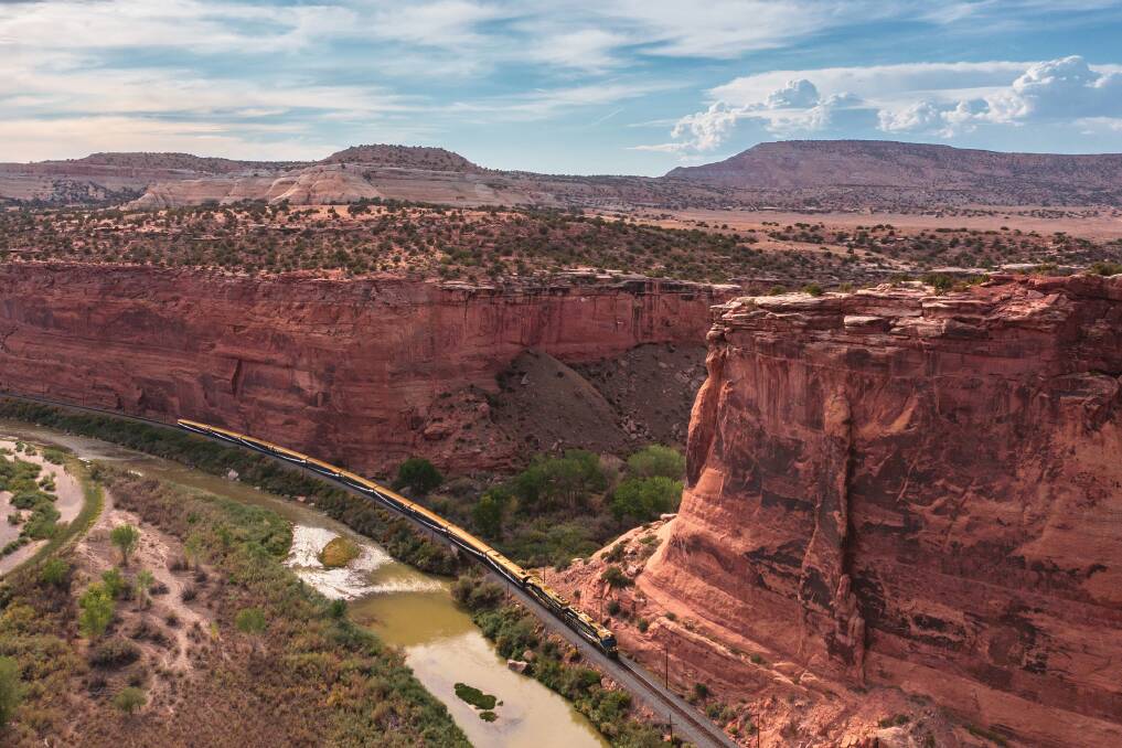 Travelling through Ruby Canyon. Travelling through Ruby Canyon.