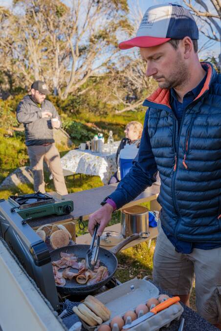 Jean-Francois Rupp cooks dinner. Picture: James Davidson/Tourism North East Jean-Francois Rupp cooks dinner. Picture: James Davidson/Tourism North East