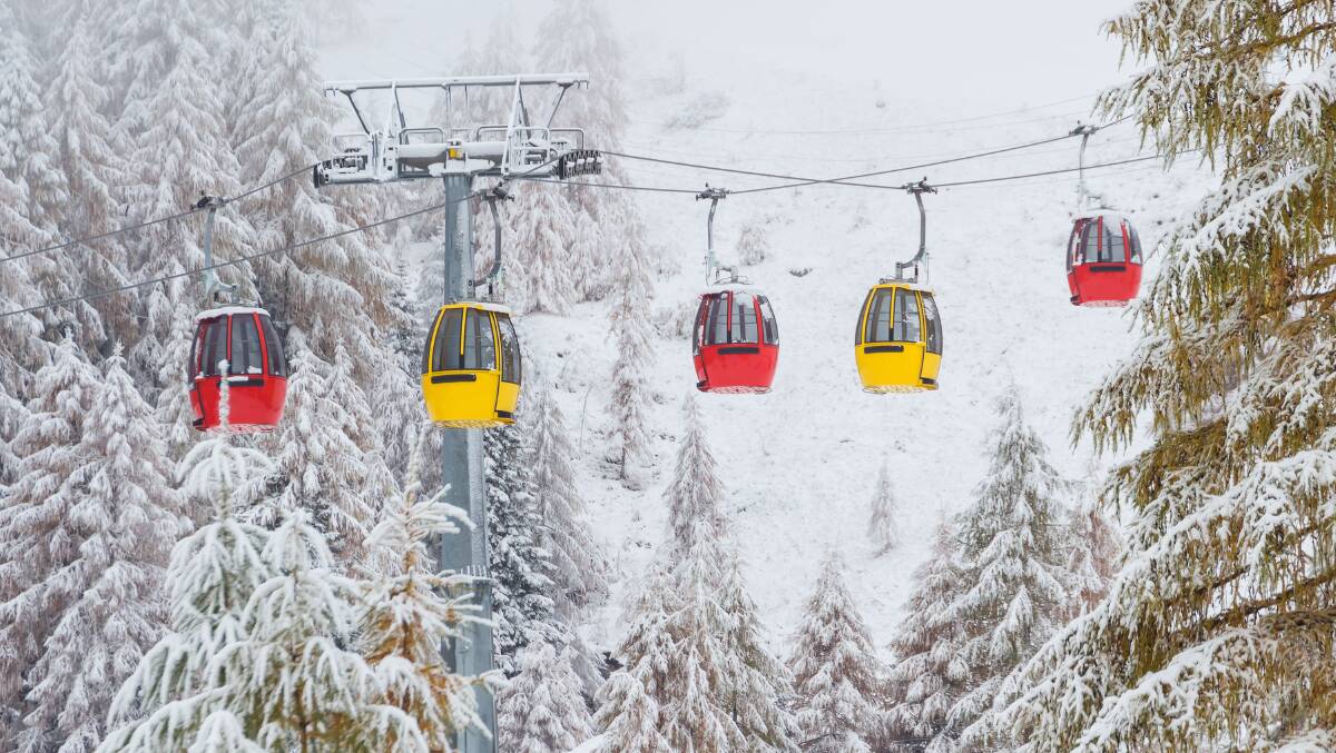 Rail cars in the Dolomites. Picture: Getty Images Rail cars in the Dolomites. Picture: Getty Images