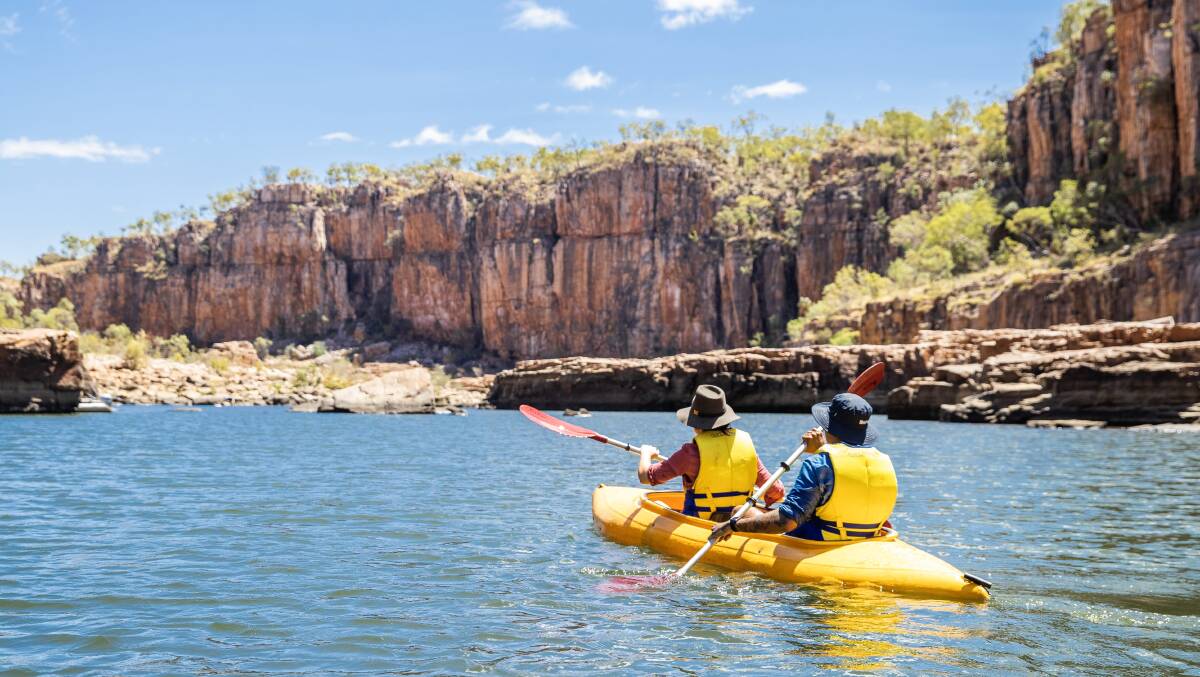 Kayaking in Nitmiluk National Park. Picture: Tourism NT