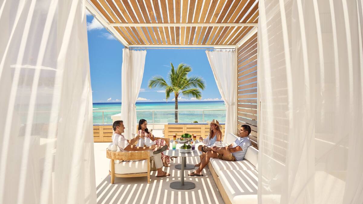 Kicking back at Outrigger Reef Waikiki Beach Resort.