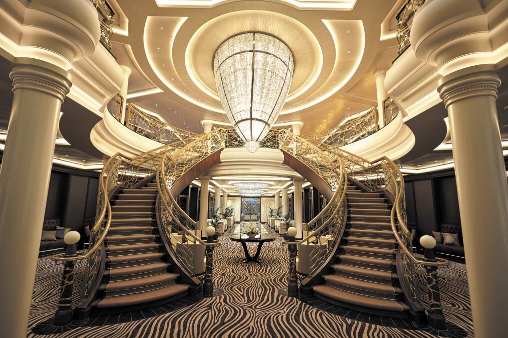 The grand double staircase.
