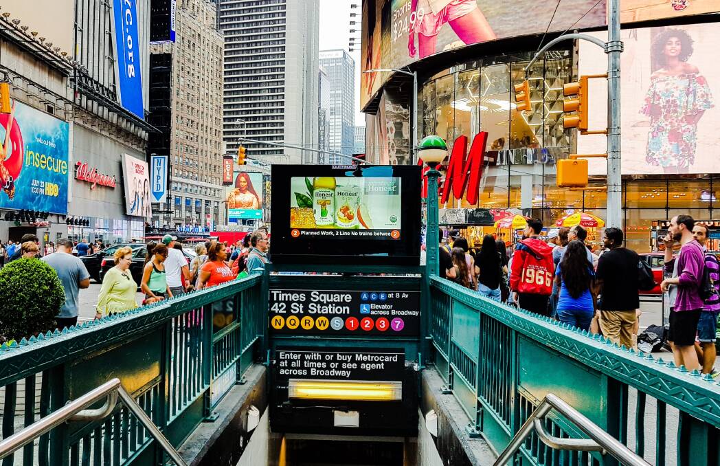 Taking the subway to places like Times Square saves cash.