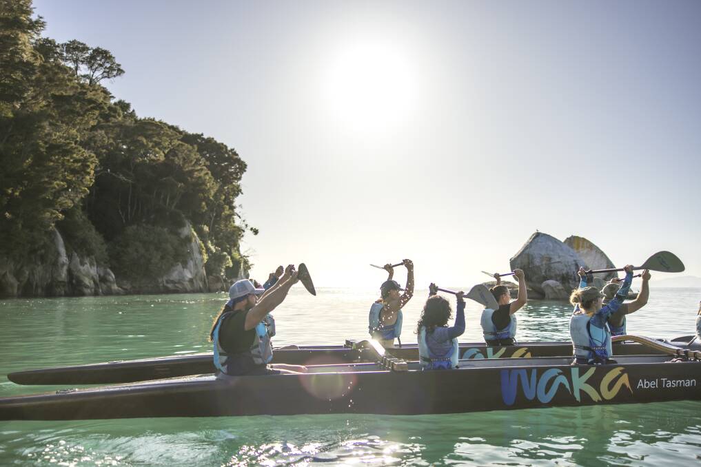 Waka Abel Tasman's Split Apple Rock paddle. Waka Abel Tasman's Split Apple Rock paddle.