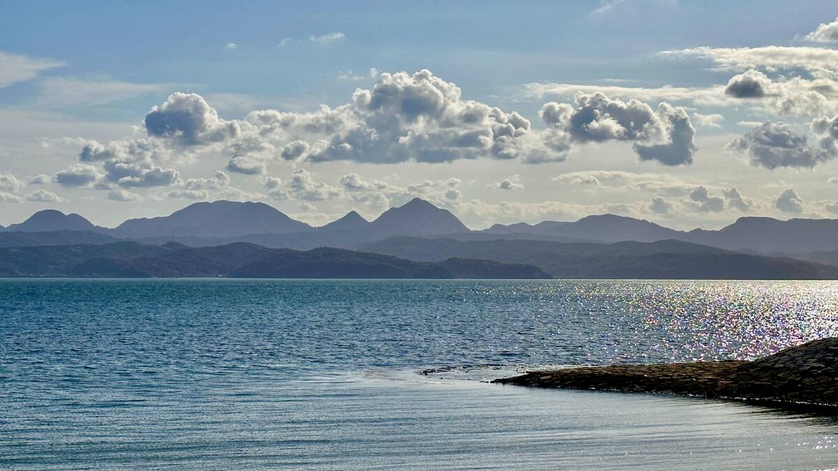 Mountains from Himeshima. Picture: Laura Waters