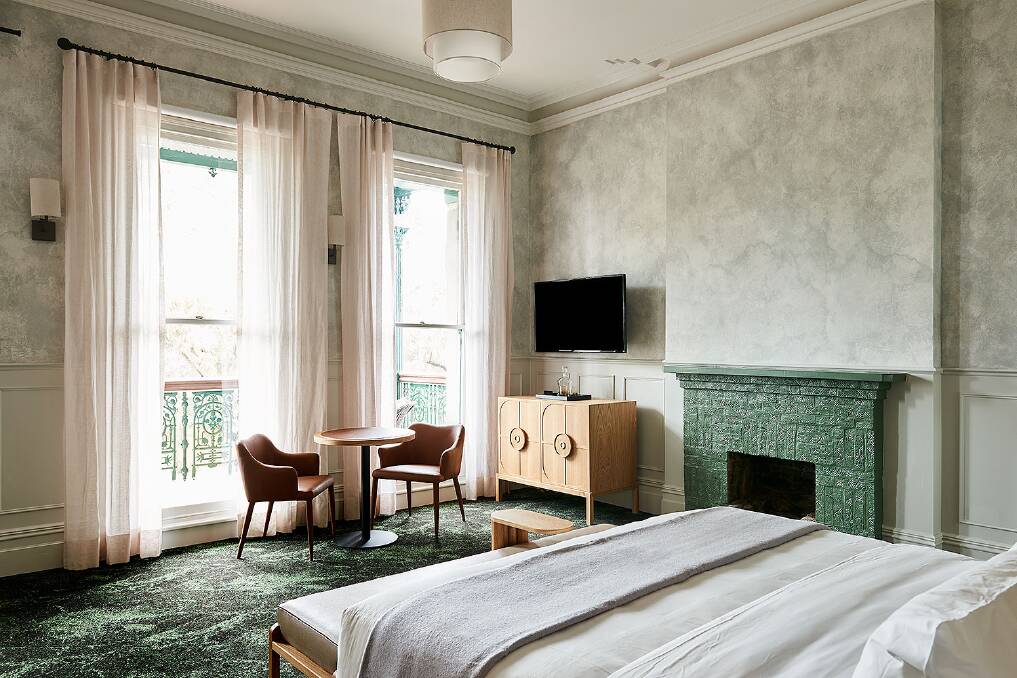 A room at the Portarlington Grand. Picture: Nikole Ramsay