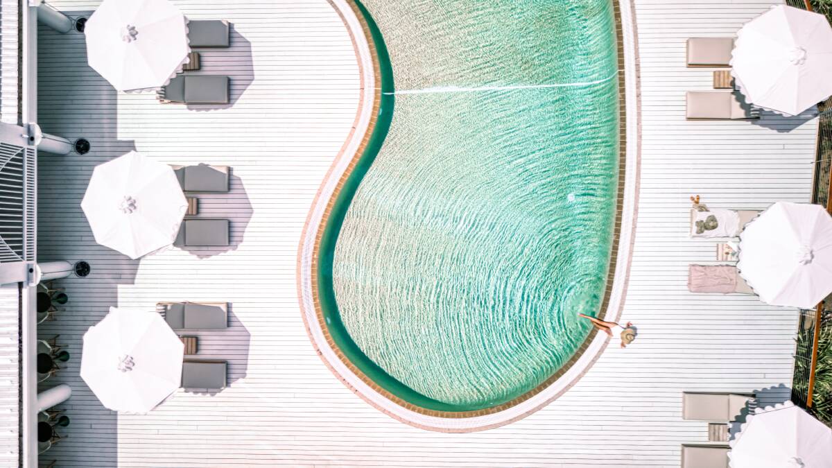 A bird's-eye view of the resort.
