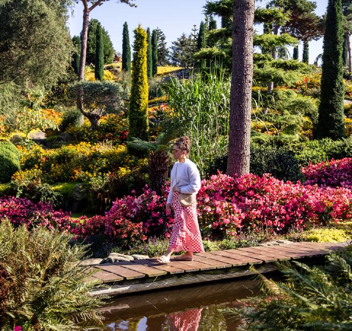 Flor og Fjaere's Palm trees and flower beds. Picture: Monique Ceccato
