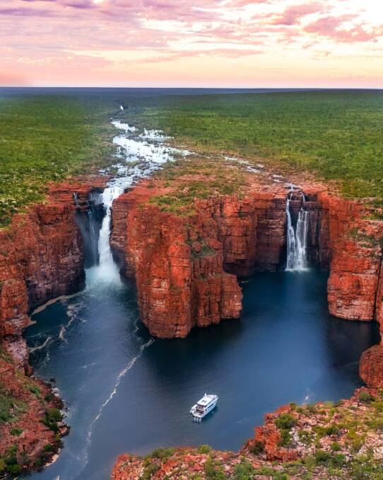 King George Falls in the Kimberley. Picture: Tourism WA King George Falls in the Kimberley. Picture: Tourism WA