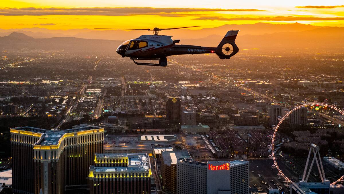 The helicopter ride.