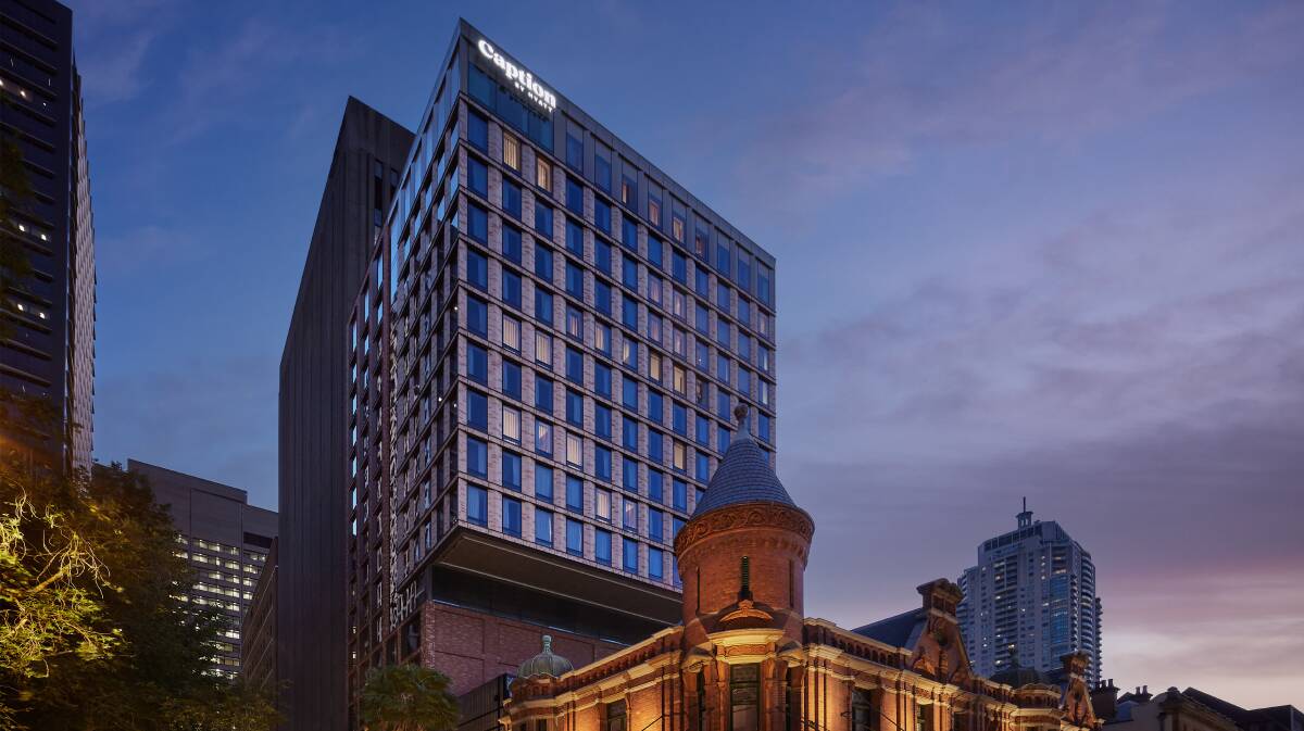 The hotel's facade. The hotel's facade.