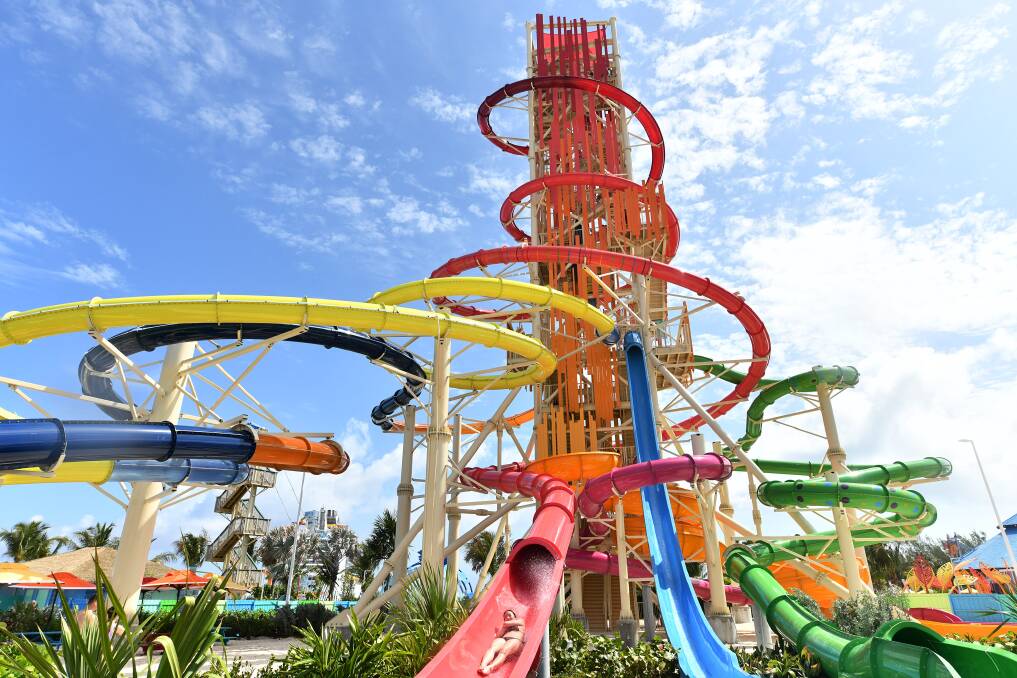 The private island's waterslides are a must for any thrill-seeker. Picture supplied The private island's waterslides are a must for any thrill-seeker. Picture supplied