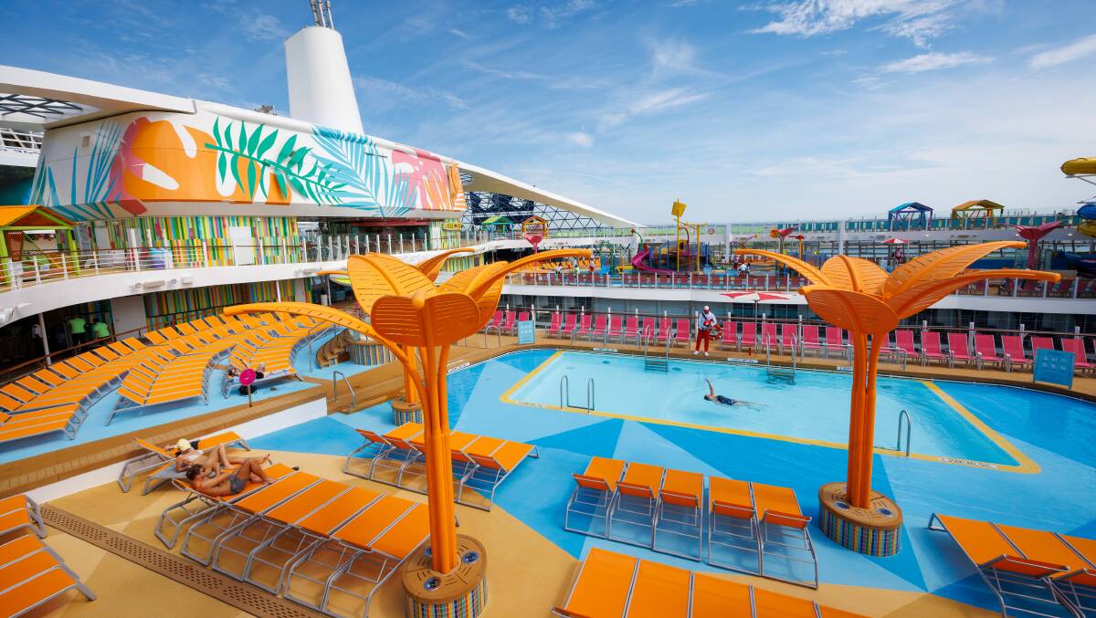 The ship and the island boast a total of ten pools. Picture supplied The ship and the island boast a total of ten pools. Picture supplied
