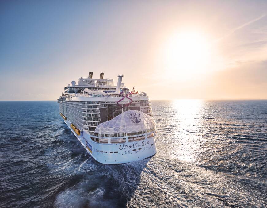 Utopia of the Seas hosts up to 5668 guests. Picture supplied Utopia of the Seas hosts up to 5668 guests. Picture supplied
