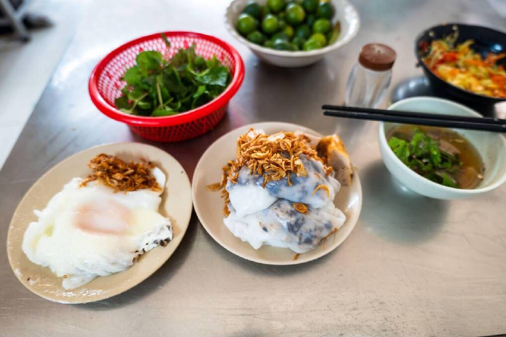 The Michelin-worthy savoury steamed pancakes. The Michelin-worthy savoury steamed pancakes.