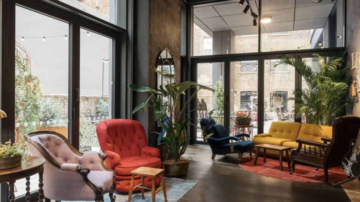 The hotel's ground-floor lounge.