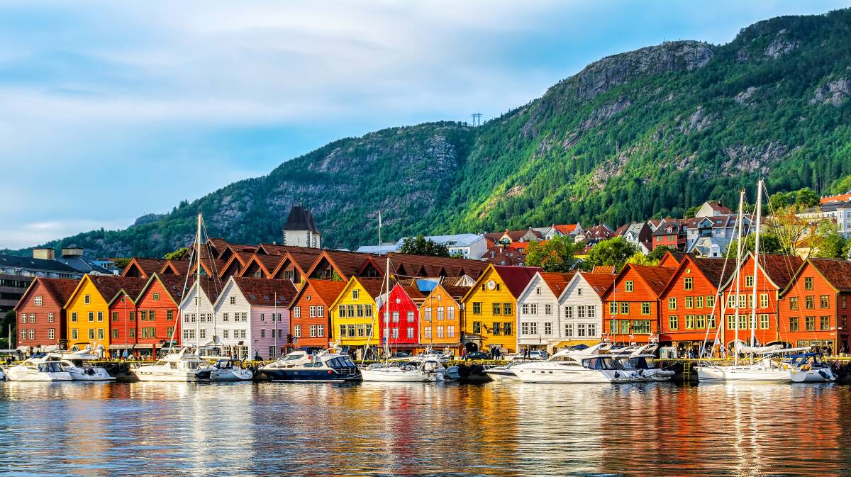 The colourful townhouses of Bergen. The colourful townhouses of Bergen.