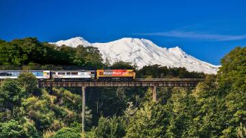 The Northern Explorer train travels between Wellington and Auckland.