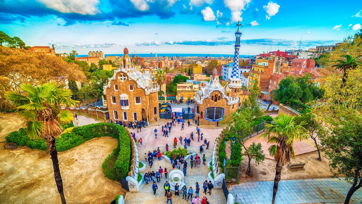 Park Guell in Barcelona. Park Guell in Barcelona.