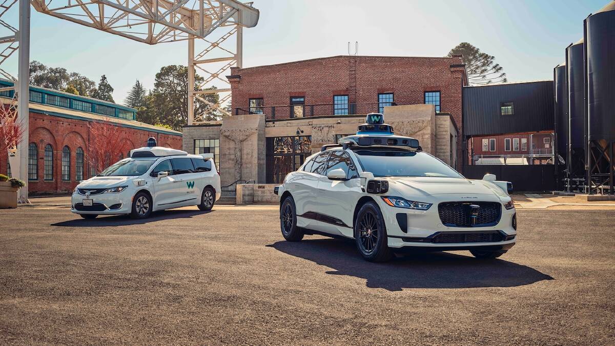Waymo uses all-electric SUV Jaguar I-Pace for its fleet.