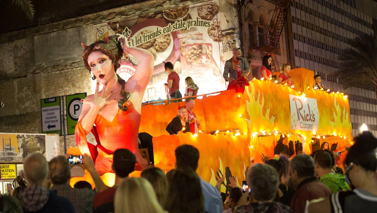 The Krewe of Boo parade. The Krewe of Boo parade.