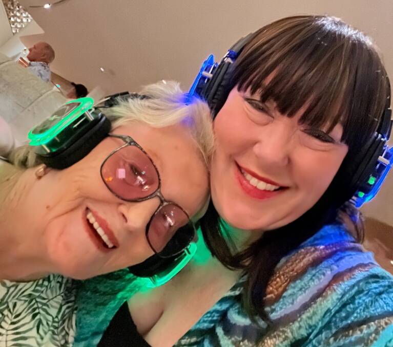 The writer and her mother. The writer and her mother.